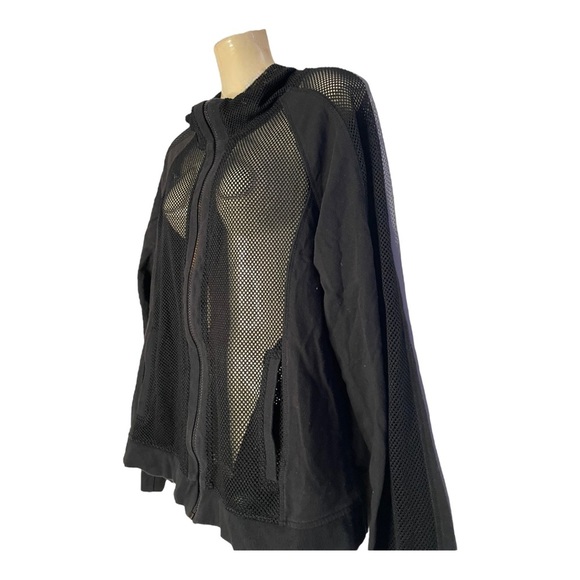 CG Sport Mesh Zip Front Top Swim Coverup Shirt Large - Picture 3 of 6